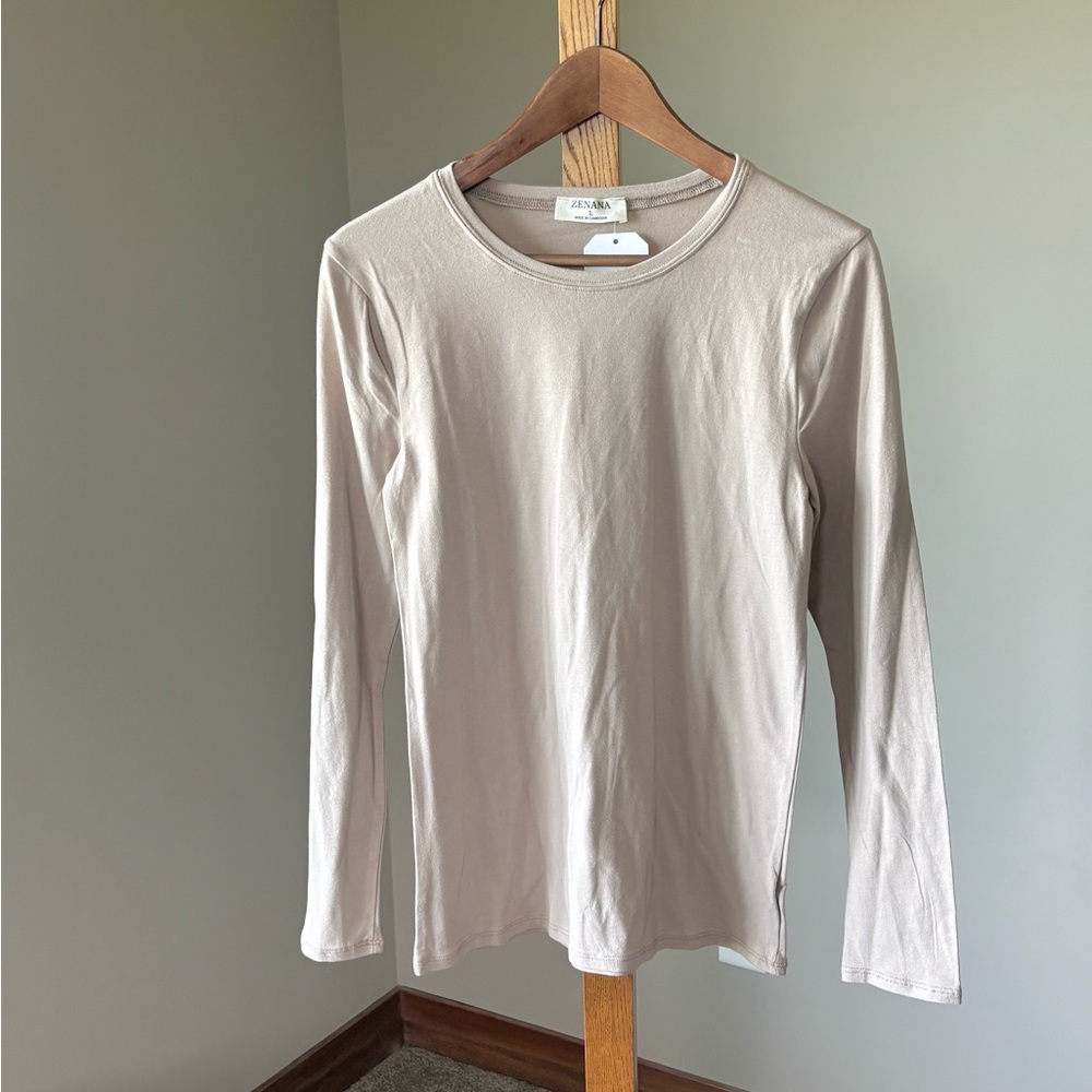 Cream Long Sleeve Top- NWT